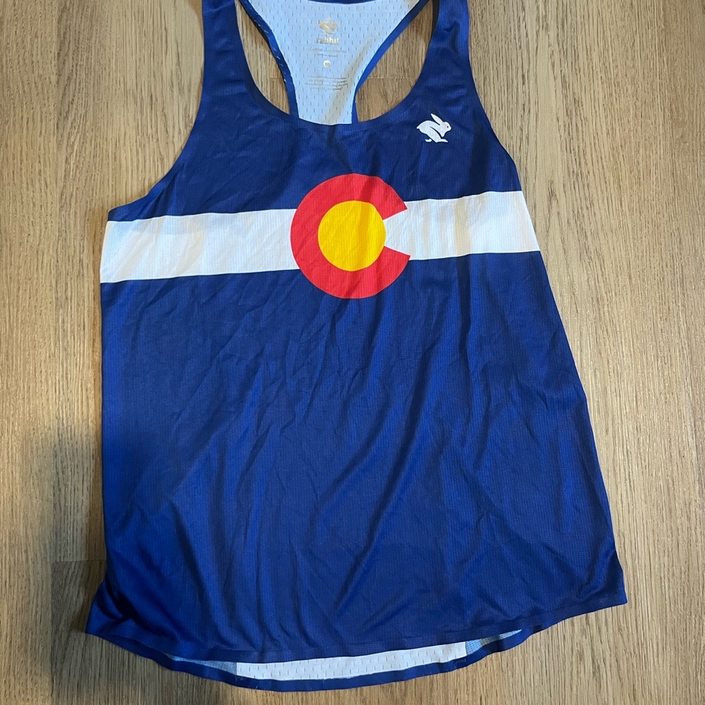 Blue Colorado Flag Running Tank Top